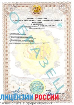 Образец сертификата соответствия (приложение) Татищево Сертификат ISO 14001
